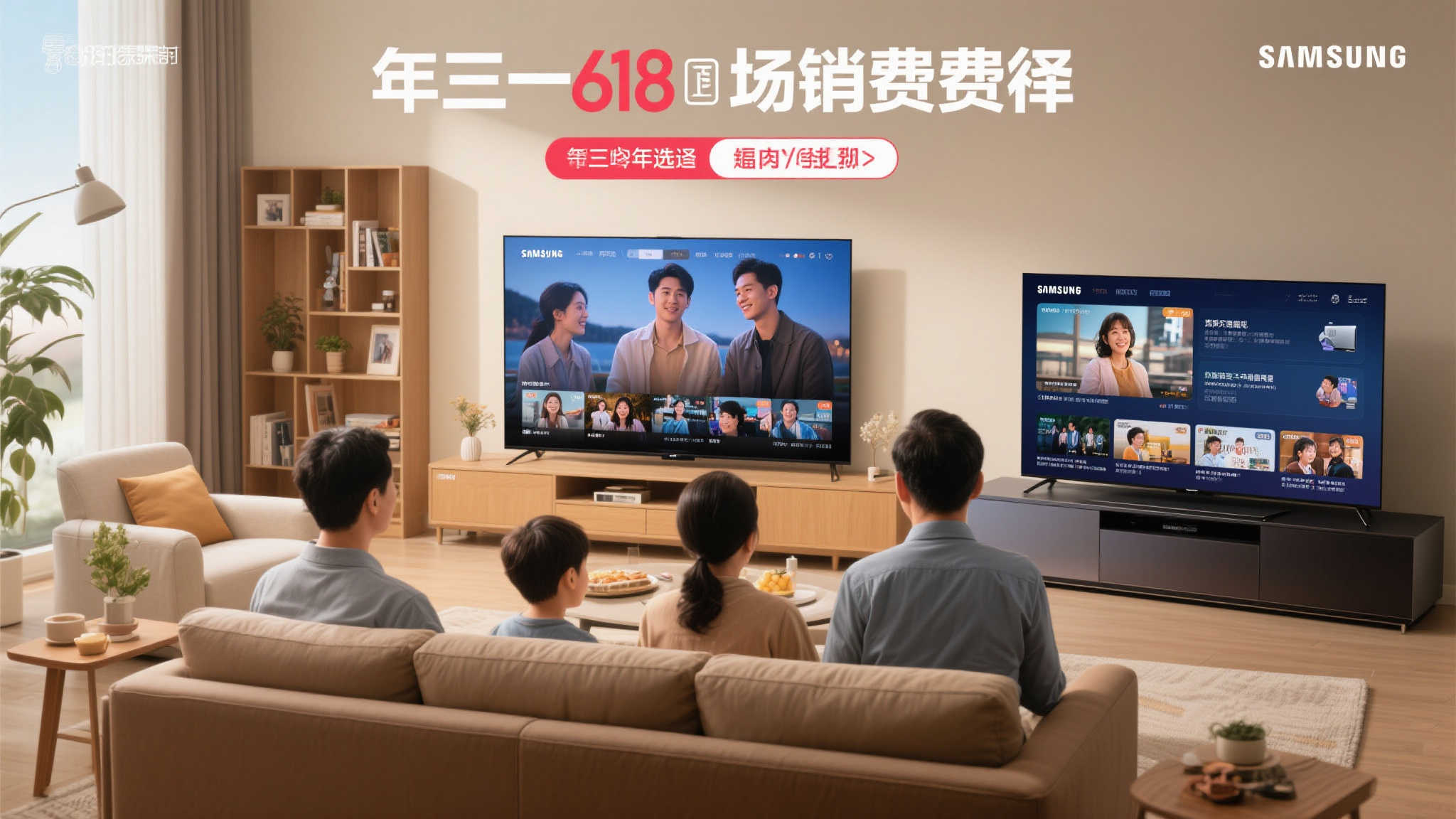 三星电视618 开启客厅娱乐新篇章， redefine品质生活新境界